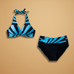 Gail | Women's Graphic Print Twist Front Bikini Set