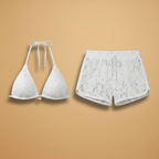 Donna | Women's Lace Halter Bikini & Boyshort Set