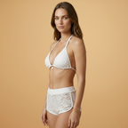 Donna | Women's Lace Halter Bikini & Boyshort Set