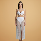 Ruby | Women's Twist Bralette & Sheer Lace Maxi Skirt Set