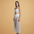 Ruby | Women's Twist Bralette & Sheer Lace Maxi Skirt Set