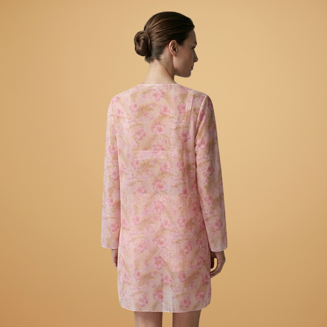 Lily | Women's Floral Print Kimono, Bralette & Shorts Three-Piece Set