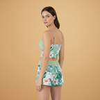 Jade | Women's Ruched Cami Top & Floral Print Shorts Set