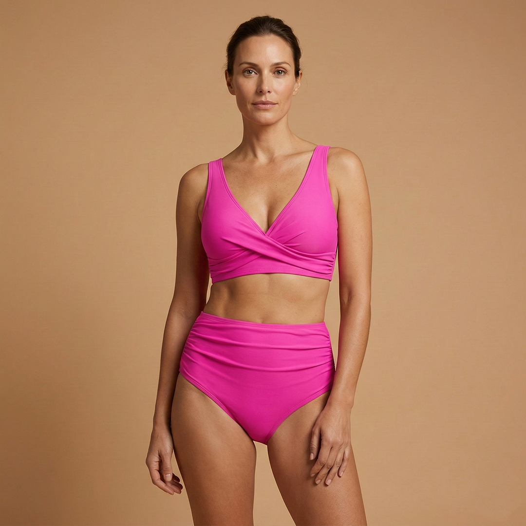 Emma | Women's Wrap Front High Waist Bikini Set