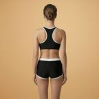 Jenny | Women's Sporty Zip Front Bikini & Shorts Set