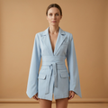 Mia | Women's Belted Oversized Blazer with Flared Sleeves