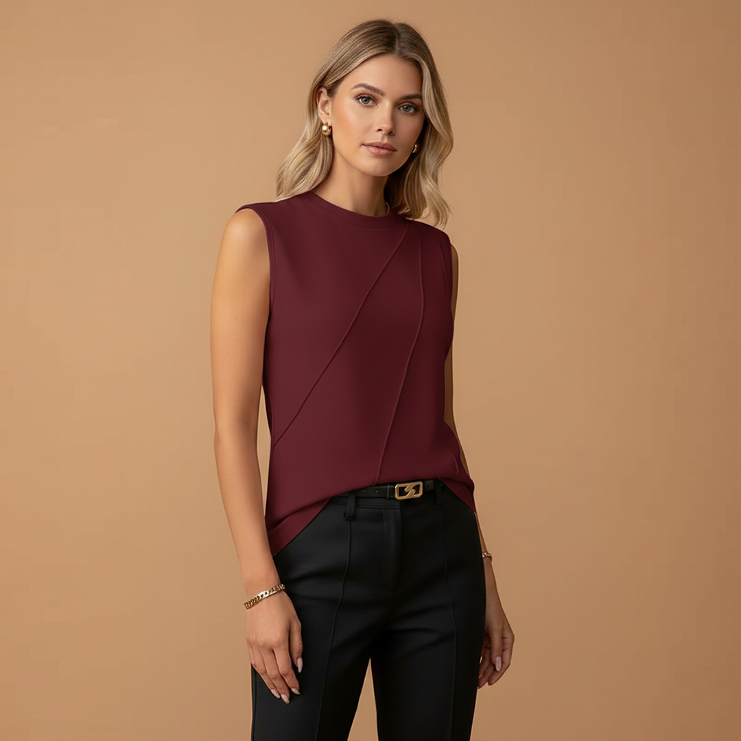 Lily | Women's Seam Detail Sleeveless Shell Top