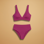 Mia | Women's V-Neck High Waist Bikini Set