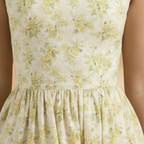 Chloe | Women's Floral Strappy Gathered Midi Dress