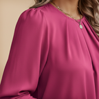 Molly | Women's Pleated Neck Chiffon Blouse