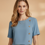 Sophie | Women's Button Detail Short Sleeve Blouse