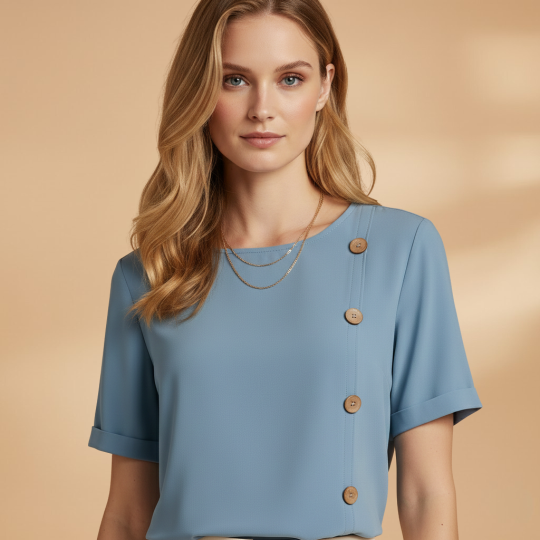 Sophie | Women's Button Detail Short Sleeve Blouse