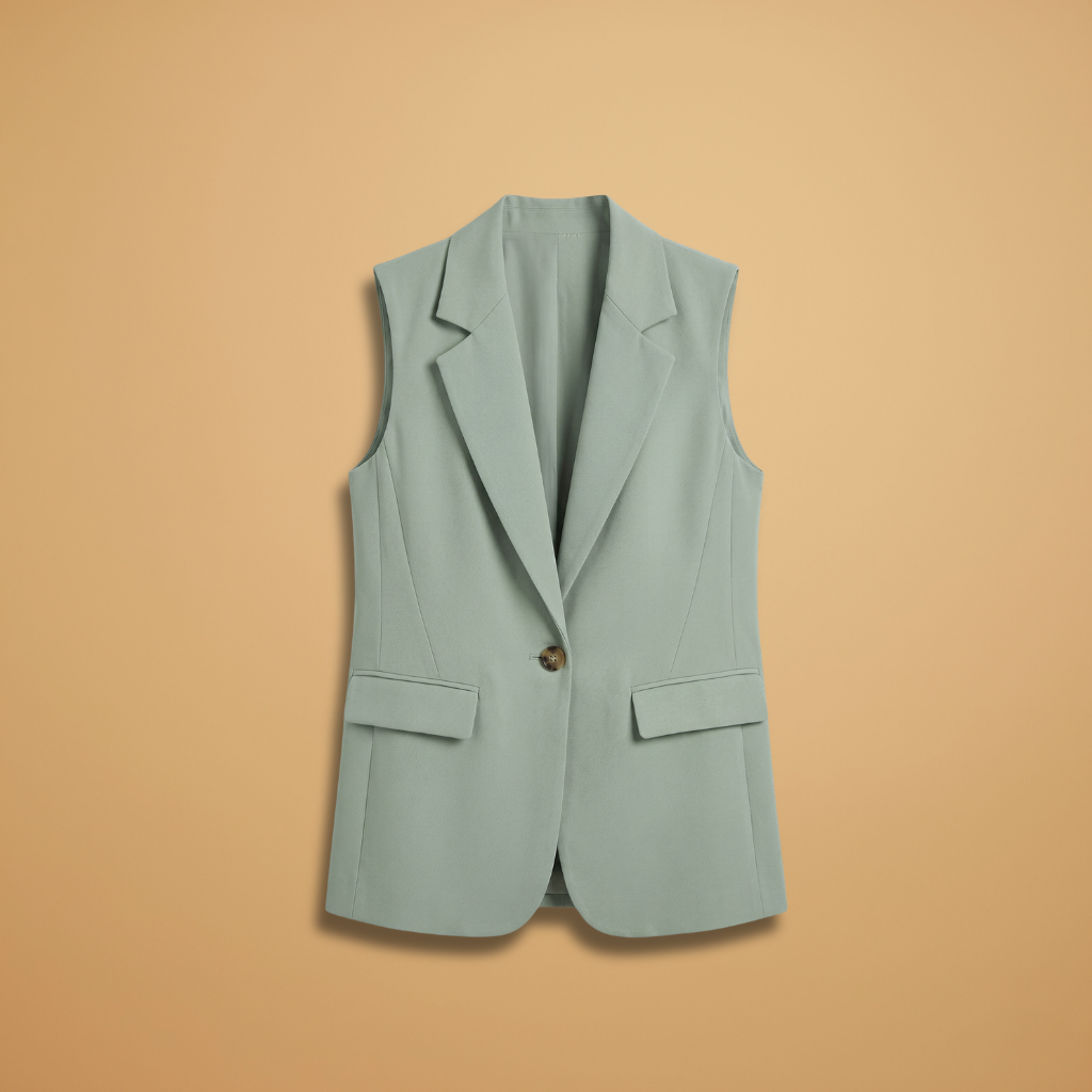 Daisy | Women's Sleeveless Single Button Blazer Vest