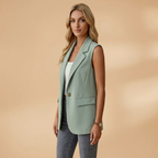 Daisy | Women's Sleeveless Single Button Blazer Vest