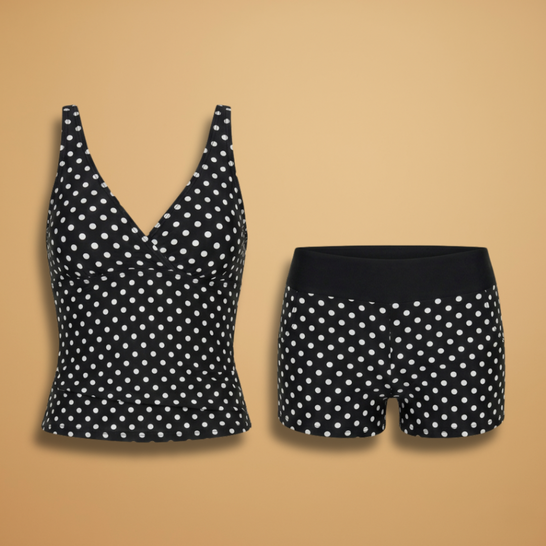 Rosie | Women's Polka Dot Tankini & Boyshort Set