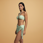 Zoe | Women's Ring Detail Bandeau Bikini & Wrap Skirt Set