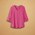 Alice | Women's V-Neck Split Sleeve Relaxed Blouse