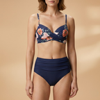 Grace | Women's Floral Underwired High Waist Bikini Set