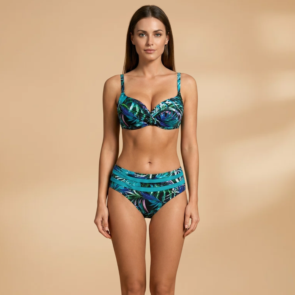 Holly | Women's Tropical Print Underwired Bikini Set