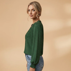 Lucy | Women's Lace Trim Dobby Chiffon Blouse