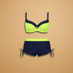 Diane | Women's Colour Block Underwired Bikini & Shorts Set