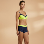 Diane | Women's Colour Block Underwired Bikini & Shorts Set
