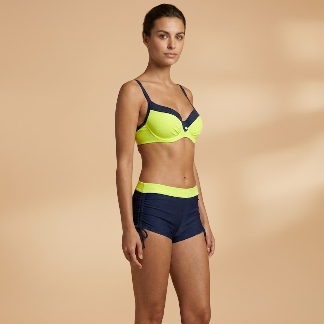 Diane | Women's Colour Block Underwired Bikini & Shorts Set