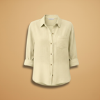 Emma | Women's Relaxed Linen Shirt with Chest Pocket