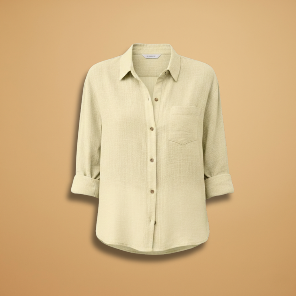 Emma | Women's Relaxed Linen Shirt with Chest Pocket