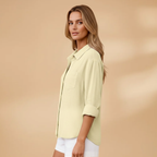 Emma | Women's Relaxed Linen Shirt with Chest Pocket