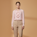 Katie | Women's Ruffle Front Chiffon Blouse