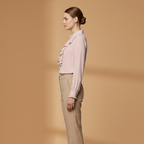 Katie | Women's Ruffle Front Chiffon Blouse