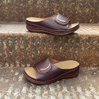 June | Women's Elegant Velcro Wedge Sandal