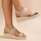 Nora | Women's Elastic Strap Platform Sandal