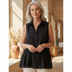 Grace | Women's Sleeveless Peplum Shirt