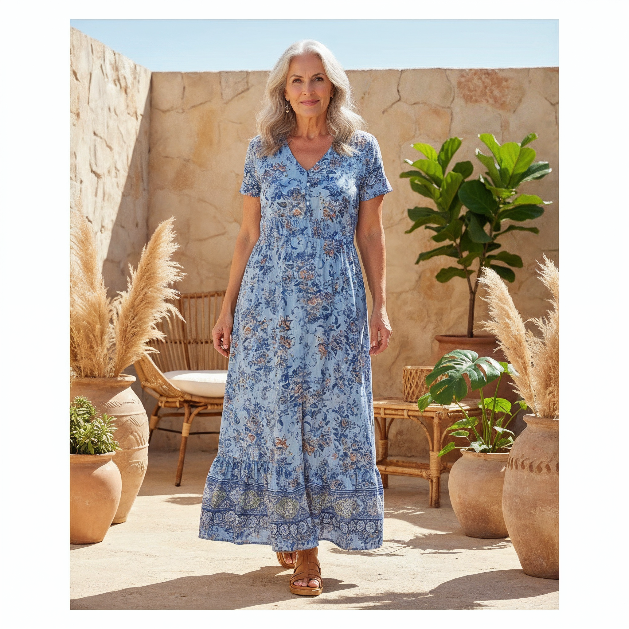 Mia | Women's Floral Boho Maxi Dress