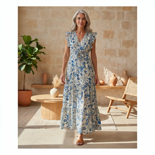 Lily | Women's Floral Wrap Maxi Dress
