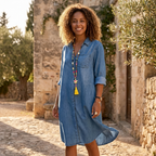 Jodie | Women's Relaxed Denim Shirt Dress
