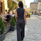 Cordelia | Women's Rust Linen Wide-Leg Trouser Suit Co-ord
