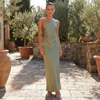 Fiona | Women's One Shoulder Ruched Maxi Dress