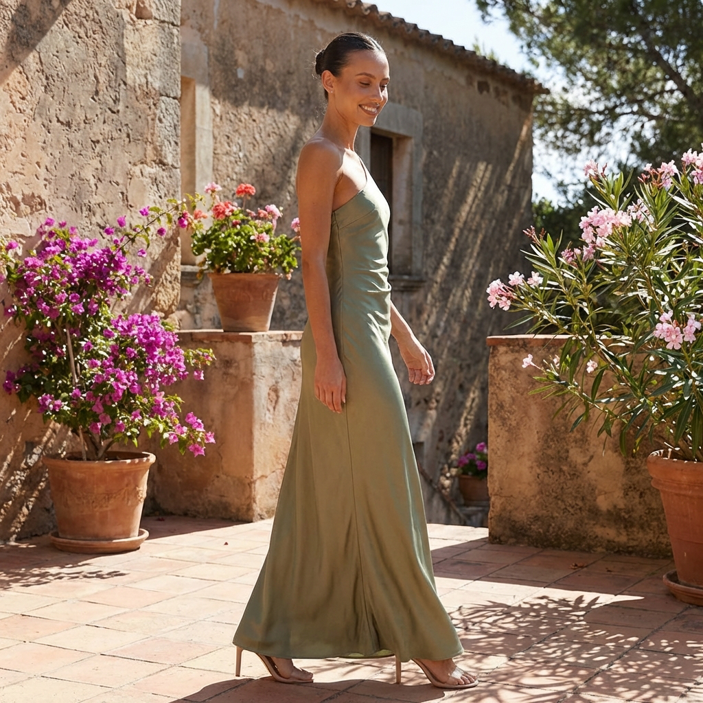 Fiona | Women's One Shoulder Ruched Maxi Dress