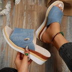 Lena | Women's Woven Wedge Sandal