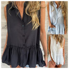 Grace | Women's Sleeveless Peplum Shirt