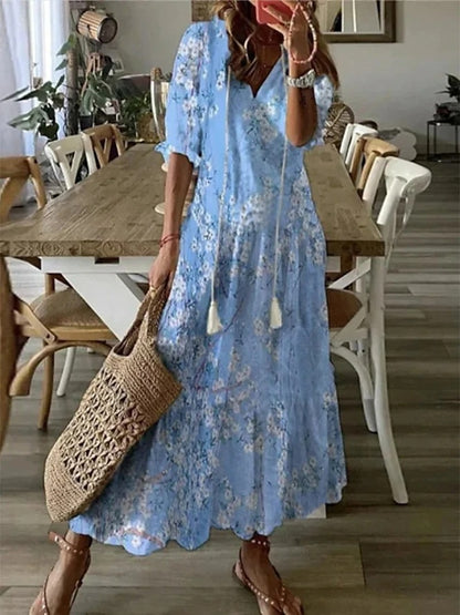 Ruby | Women's Boho Print Maxi Dress